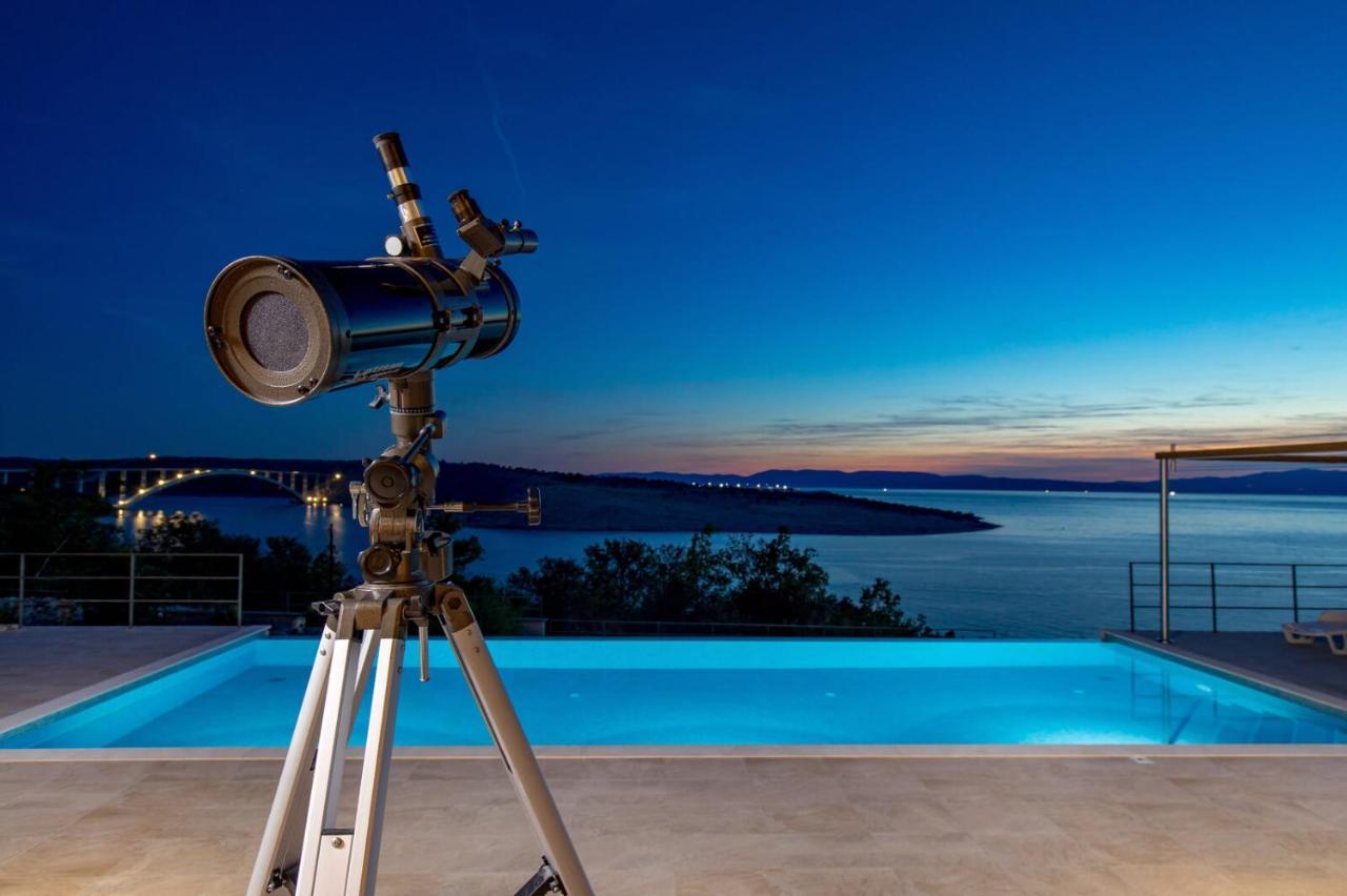 Luxury Villa Ostro With Pool & Krk Bridge View كلارجيفيكا المظهر الخارجي الصورة