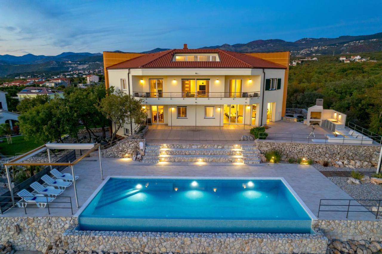 Luxury Villa Ostro With Pool & Krk Bridge View كلارجيفيكا المظهر الخارجي الصورة