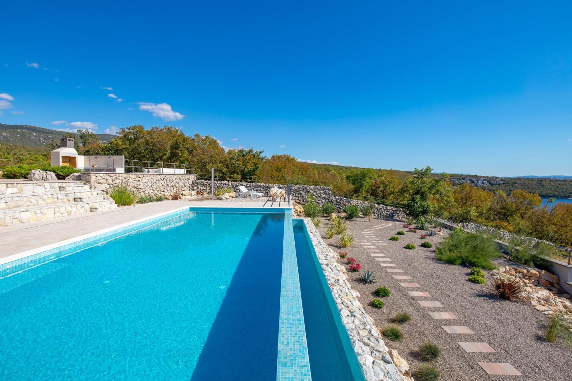 Luxury Villa Ostro With Pool & Krk Bridge View كلارجيفيكا المظهر الخارجي الصورة