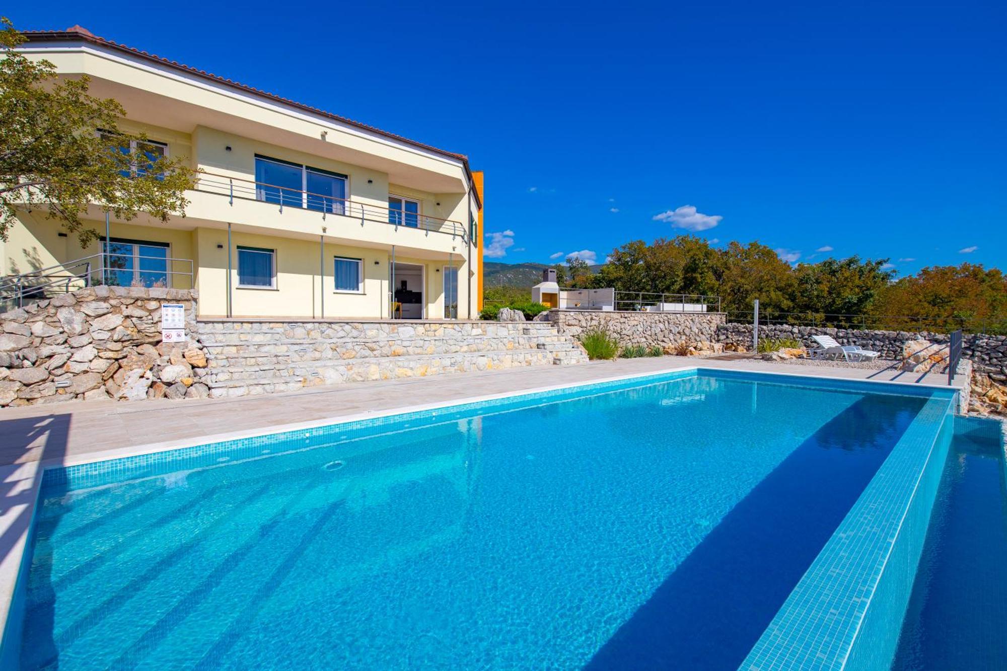 Luxury Villa Ostro With Pool & Krk Bridge View كلارجيفيكا المظهر الخارجي الصورة
