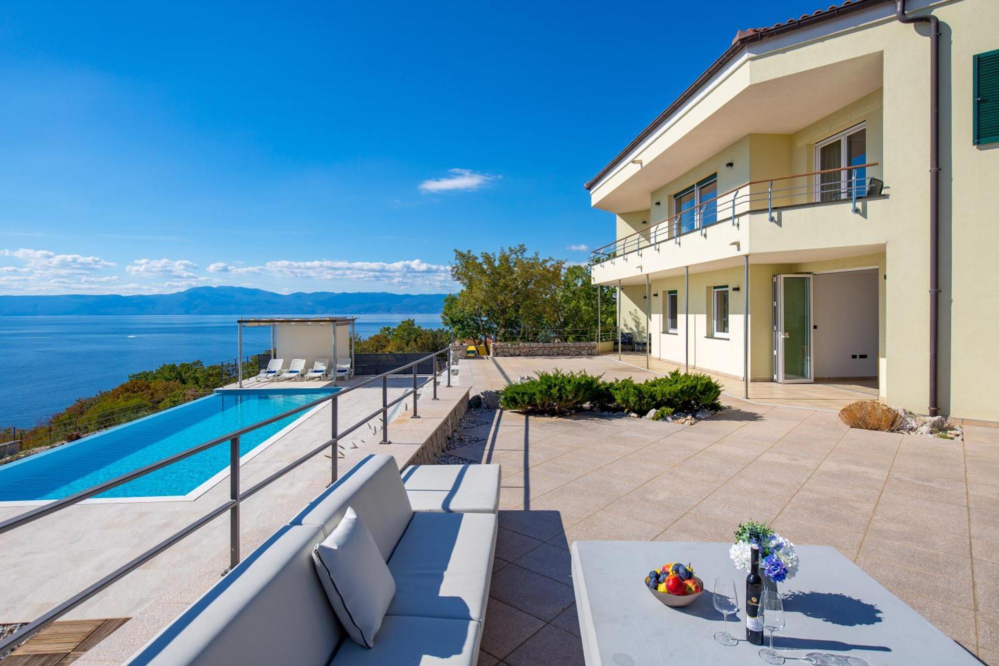 Luxury Villa Ostro With Pool & Krk Bridge View كلارجيفيكا المظهر الخارجي الصورة