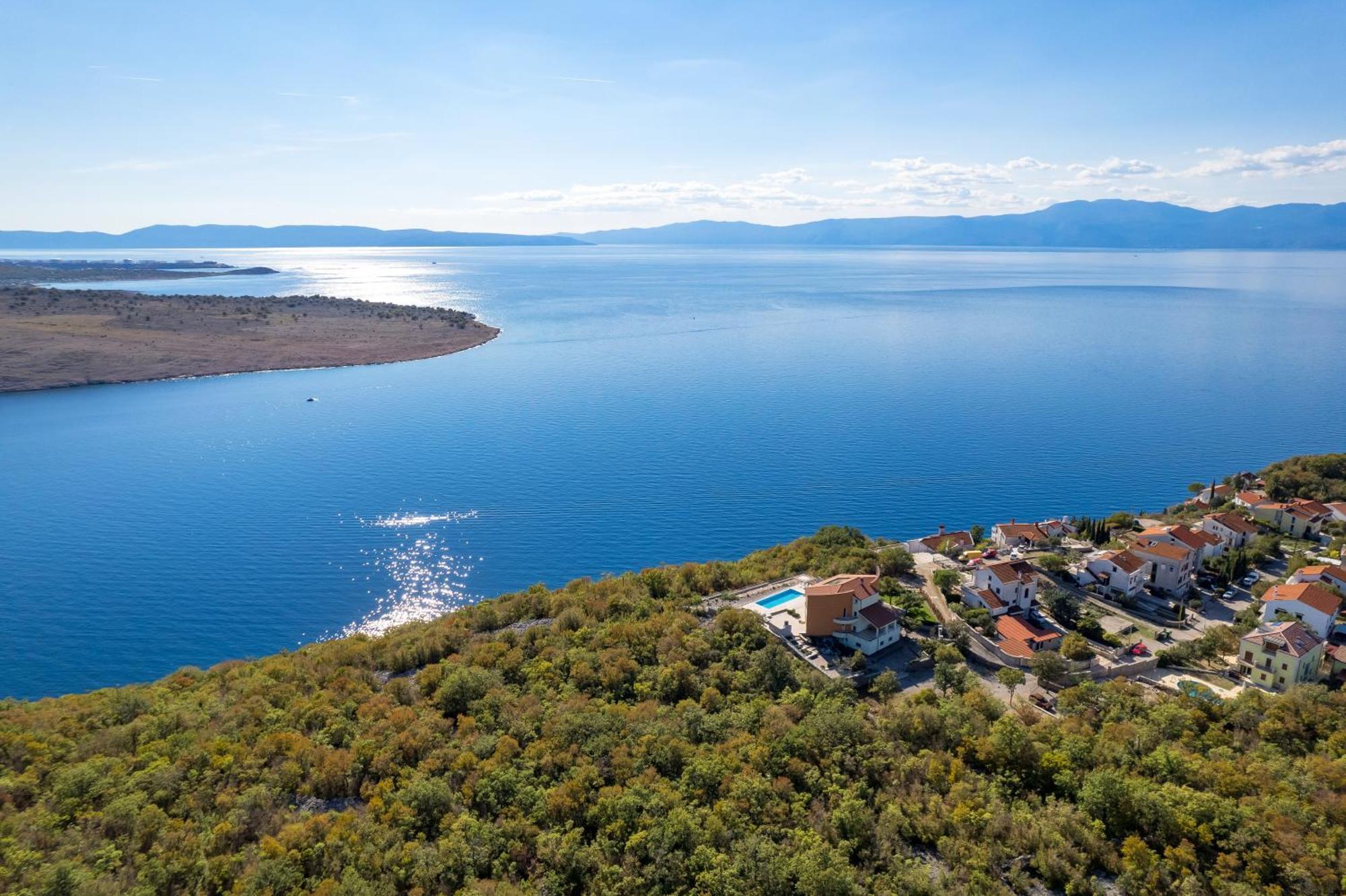 Luxury Villa Ostro With Pool & Krk Bridge View كلارجيفيكا المظهر الخارجي الصورة